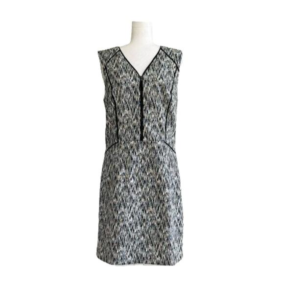 Banana Republic Black White V-Neck Sleeveless Career Sheath Dress Size 14 NEW - Picture 12 of 12